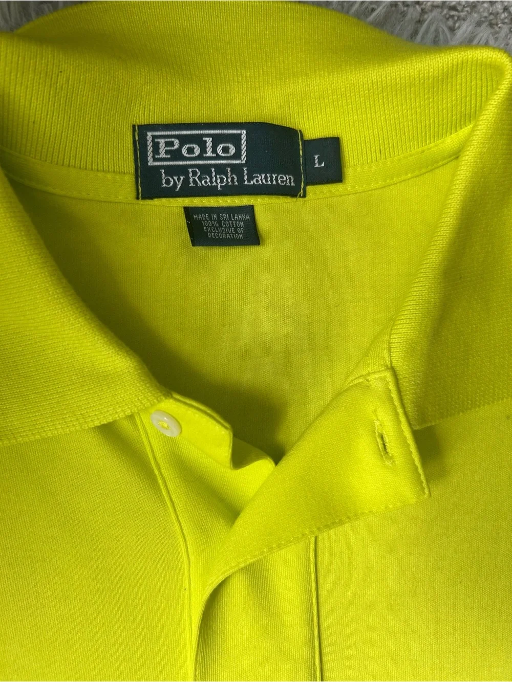 ✨Polo by Ralph Lauren Neon Yellow Men’s Classic Fit Polo Shirt
